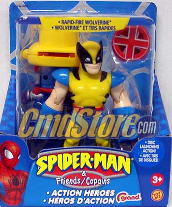 RAPID-FIRE WOLVERINE 6" Action Figure SPIDER-MAN & FRIENDS Toy Biz Toy (SUB-STANDARD PACKAGING)