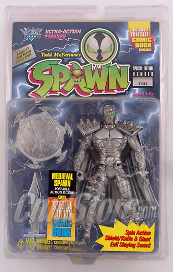 MEDIEVAL SPAWN SILVER VARIANT 6" Action Figure SPAWN SERIES 1 Special Limited Edition Spawn McFarlane Toy