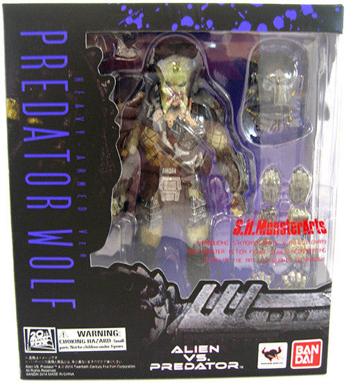 Alien vs. Predator: Requiem 7 Inch Action Figure S.H. Monster Arts - Predator Wolf Heavy Armed Version