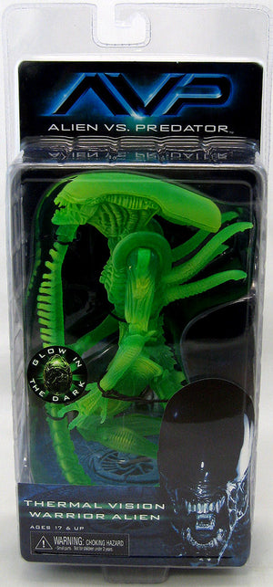 Aliens vs Predator 7 Inch Action Figure - Alien Warrior Thermal Vision (Glow In The Dark)