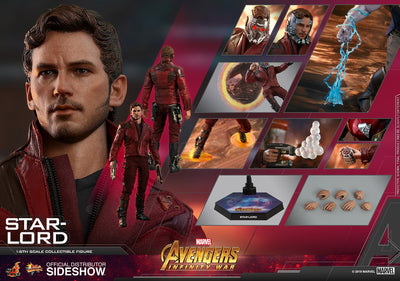 Avengers Infinity War 12 Inch Action Figure Movie Masterpiece 1/6 Scale - Star-Lord Hot Toys 903724