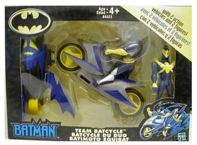 BATMAN & NIGHTWING w/Batcycle Deluxe Boxed Figures Set Hasbro