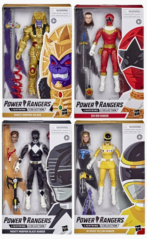 Power Rangers Lightning Collection 6 Inch Action Figure Wave 6 - Set of Zeo Red - Classic Black - Space Yellow - Goldar