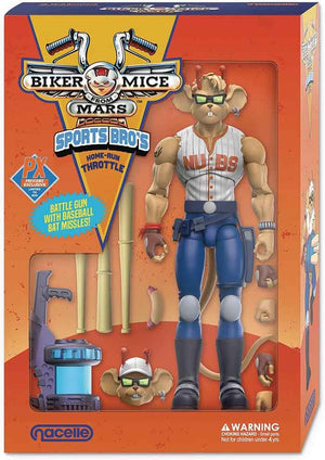 Biker Mice from Mars 6 Inch Action Figure Colored - The Sports Bro’s Throttle