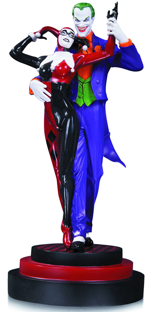 DC Collectible 12 Inch Statue Figure - Joker and Harley Quinn 2nd Edition