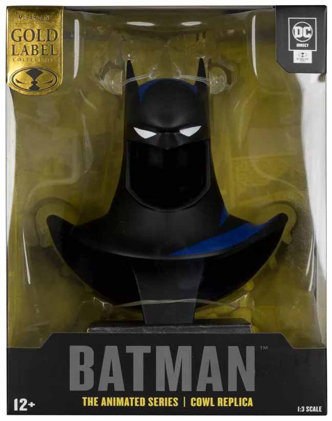 DC Direct Replica Cowls 7 Inch Statue Figure 1/3 Scale Exclusive - Batman Animated Cowl Gold Label