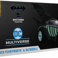 DC Multiverse Batman Forever 7 Inch Scale Action & Vehicle Figure Exclusive - Alfred Pennyworth & Batmobile Gold Label