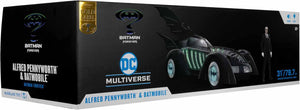 DC Multiverse Batman Forever 7 Inch Scale Action & Vehicle Figure Exclusive - Alfred Pennyworth & Batmobile Gold Label