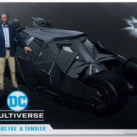 DC Multiverse Batman The Dark Knight 7 Inch Scale Vehicle Figure Exclusive - Lucius Fox & Tumbler Gold Label