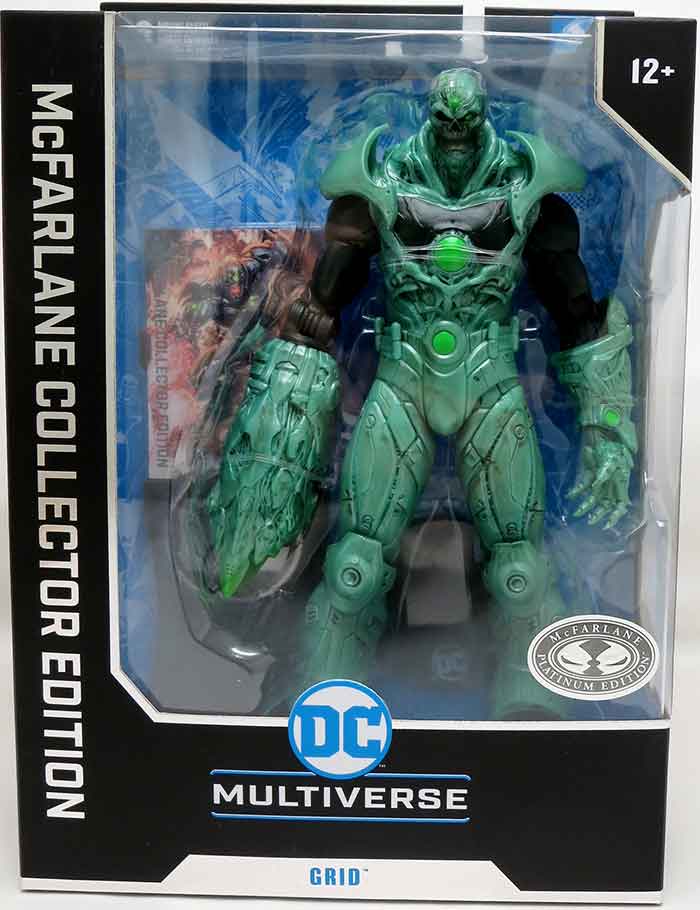 DC Multiverse Collector 7 Inch Action Figure Wave 8 Exclusive - Grid (Forever Evil) Platinum