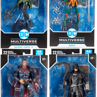 DC Multiverse Comic Series 7 Inch Action Figure Wave 4 - Set of 4 (Red Son - Batman - Robin - Drowned)