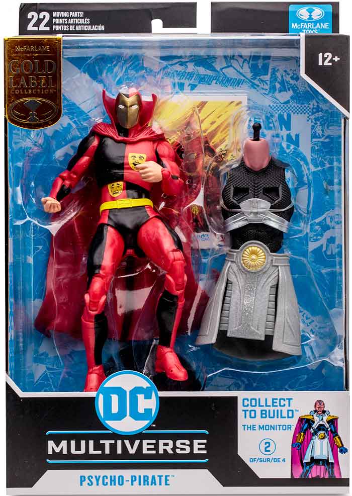 DC Multiverse Crisis On Infinite Earths 7 Inch Action Figure BAF The Monitor Exclusive - Psycho Pirate Gold Label