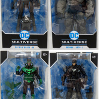 DC Multiverse Dark Nights Metal 7 Inch Action Figure Comic Series - Set of 4 (Grim Knight - Batman Earth #1-#32-#44)