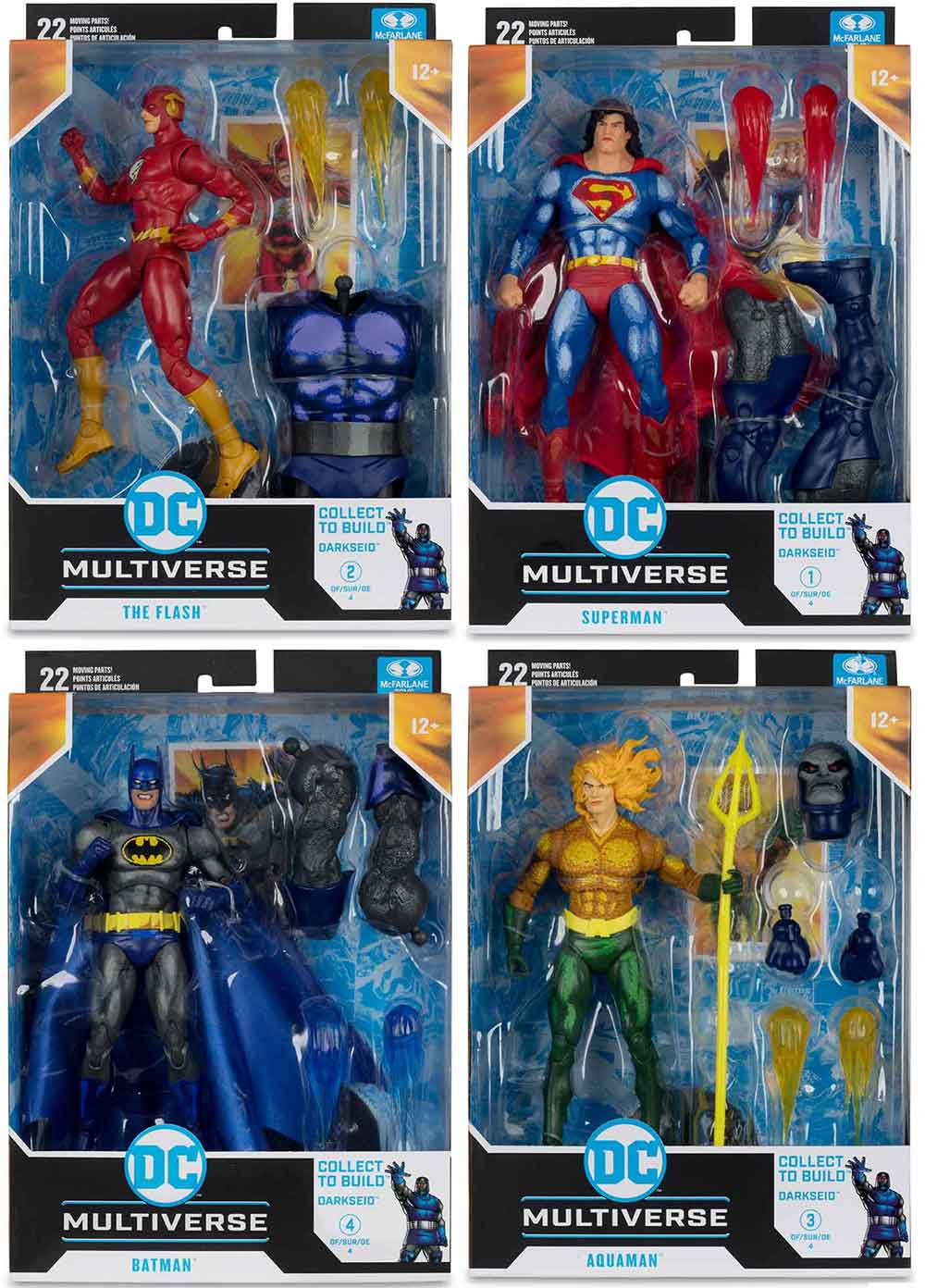 DC Multiverse Justice League Task Force 7 Inch Action Figure BAF Darkseid - Set of 4 (Build-A-Figure Darkseid)