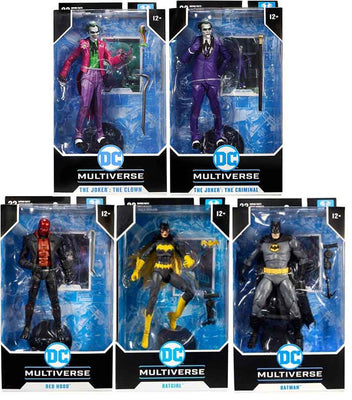 DC Multiverse 7 Inch Action Figure Three Jokers - Set of 5