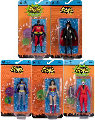 DC Retro Batman 1966 6 Inch Action Figure Wave 11 - Set of 5