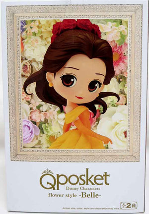 Disney Characters Flower Style 5 Inch Static Figure Q-Posket - Belle Version A