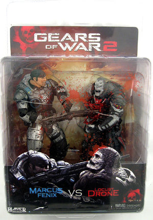 Gears Of War 2 Action Figure 2-Pack: Marcus Fenix vs Locust Drone