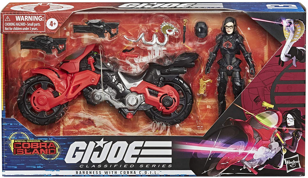 G.I. Joe Classified 6 Inch Action Figure Cobra Island Exclusive - Baroness with C.O.I.L. Bike