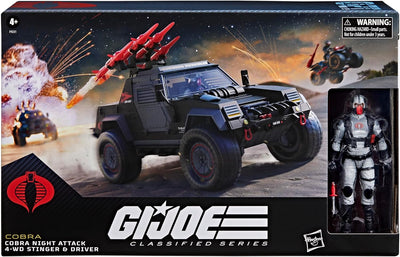 G.I. Joe Classified 6 Inch Scale Vehicle Figure - Cobra Night Attack 4-WD Stinger & Driver