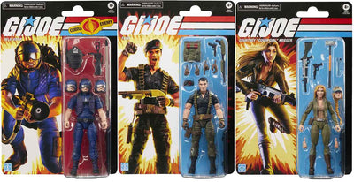 G.I. Joe Classified 6 Inch Action Figure Retro (2025 Wave 2) - Set of 3 (Tele Viper - Flint - Cover Girl)