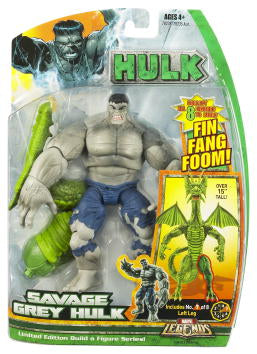 Marvel Legends Hulk 6 Inch Action Figures BAF Fin Fang Foom - Savage Grey Hulk