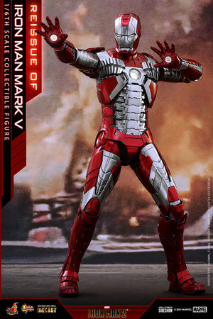 Iron Man 2 12 Inch Action Figure 1/6 Scale - Iron Man Mark V Hot Toys 907514