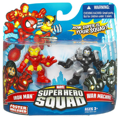 Iron Man & War Machine - Marvel Superhero Squad Action Figure 2009 Wave 5 Hasbro Toys