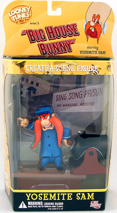 Looney Tunes Action Figures Golden Collector Series 3: Yosemite Sam from "Big House Bunny" (Sub-Standard Packaging)