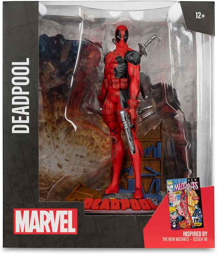 Marvel Collectible 7 Inch Statue Figure 1/10 Sale Posed Scene - Deadpool (The New Mutants #98)