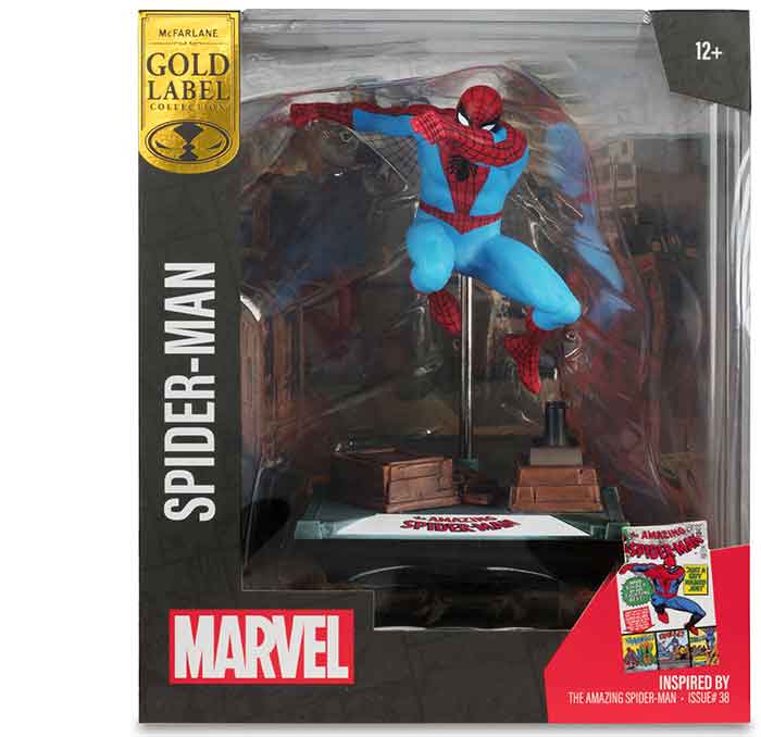 Marvel Collectible 7 Inch Statue Figure 1/10 Sale Posed Scene - Spider-Man (The Amazing Spider-Man #38) Gold Label