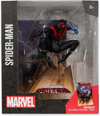 Marvel Collectible 7 Inch Statue Figure 1/10 Scale Posed Scene - Miles Morales Spider-Man #1