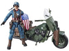 Marvel Legends Infinite 6 Inch Action Figure & Vehicle Riders Series - Captain America With Motorcycle