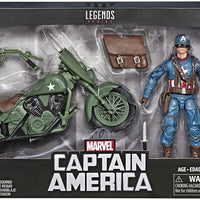 Marvel Legends Infinite 6 Inch Action Figure & Vehicle Riders Series - Captain America With Motorcycle