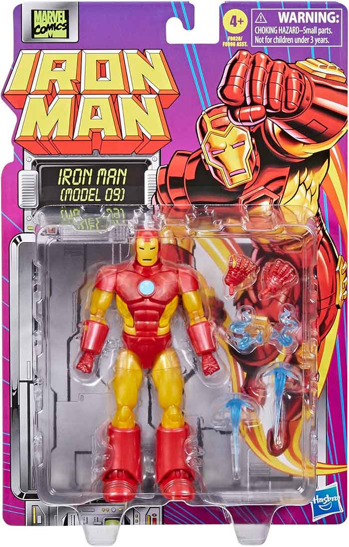 Marvel Legends Retro 6 Inch Action Figure Iron Man Wave 1 Iron Man Model 09 Pre Order Ships July 2024