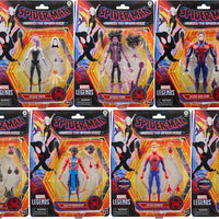 Marvel Legends Spider-Man 6 Inch Action Figure Across The Spider-Verse Wave 2 - Set of 7