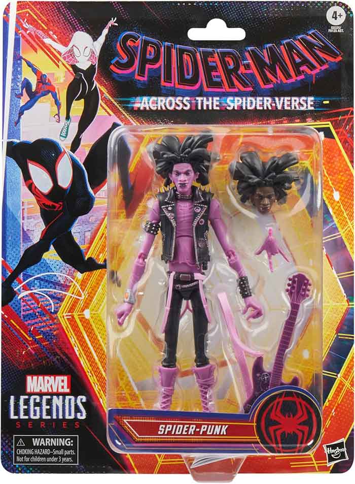 Marvel Legends Spider-Man 6 Inch Action Figure Across The Spider-Verse Wave 2 - Spider-Punk