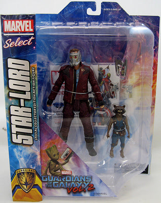 Marvel Select 8 Inch Action Figure Guardians Of The Galaxy - Star-Lord & Rocket Raccoon