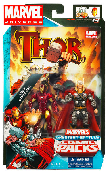 Marvel Universe Secret Wars 3.75 Inch Action Figure 2-Pack (2010 Wave 4) - Thor & Iron Man