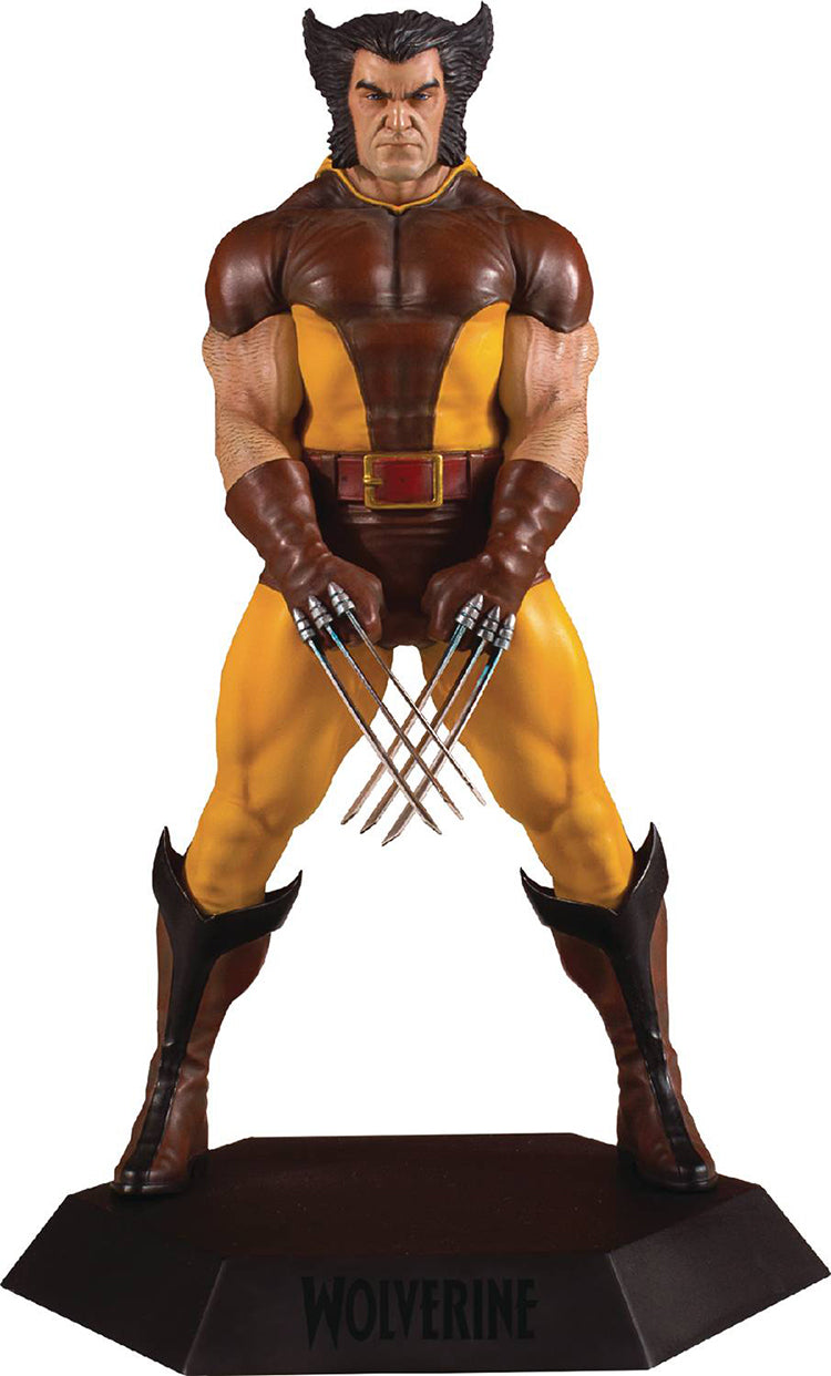 Marvel Wolverine 1980 9 Inch Statue Figure Collectors Gallery - Unmasked Brown Wolverine