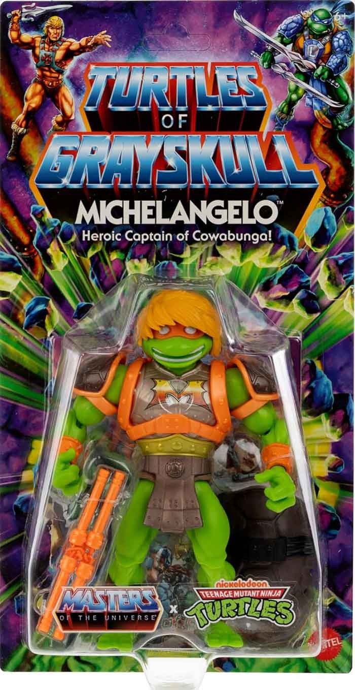 Masters Of The Universe Teenage Mutant Ninja Turtles Origins 6" Figure Turtles Of Grayskull Wave 3 - Michelangelo