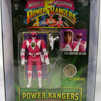 Mighty Morphin Power Rangers 5 Inch Action Figure Auto Morphin Series - Head Morphin Pink Ranger