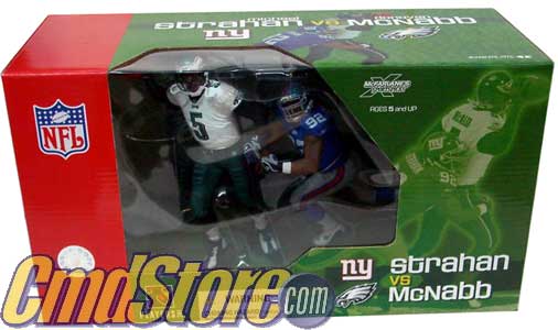 MICHAEL STRAHAN vs DONOVAN MCNABB Deluxe NFL 2 Figure Pack McFarlane Sportspicks