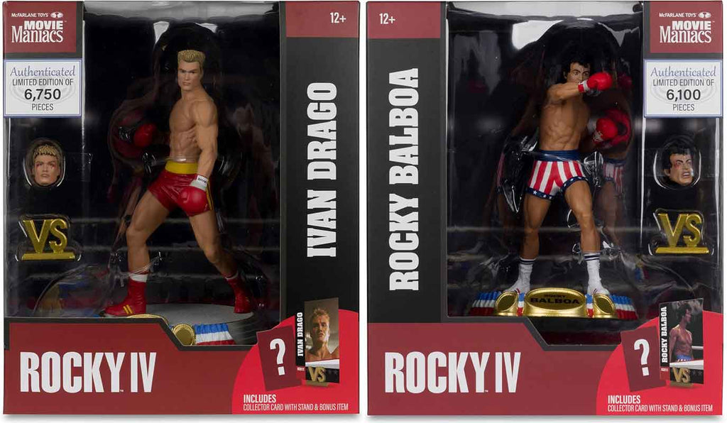 Movie Maniacs Rocky IV 6 Inch Static Figure Wave 3 - Set of 2 (Rocky Balboa & Ivan Drago)