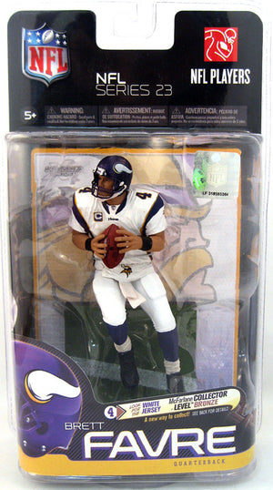 NFL Football 6 Inch Action Figure Series 23 - Brett Favre White Jersey Bronze Level Variant