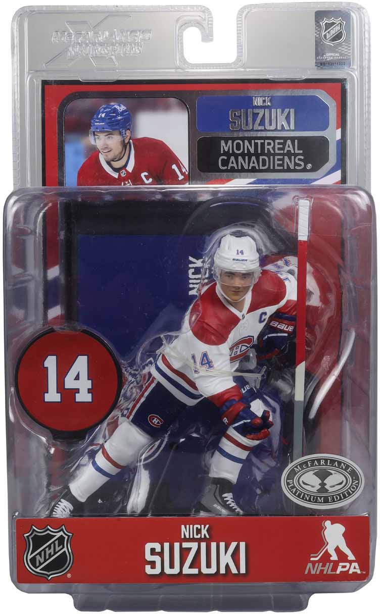 NHL Hockey SportsPicks 7 Inch Static Figure Montreal Canadiens Exclusive - Nick Suzuki Platinum