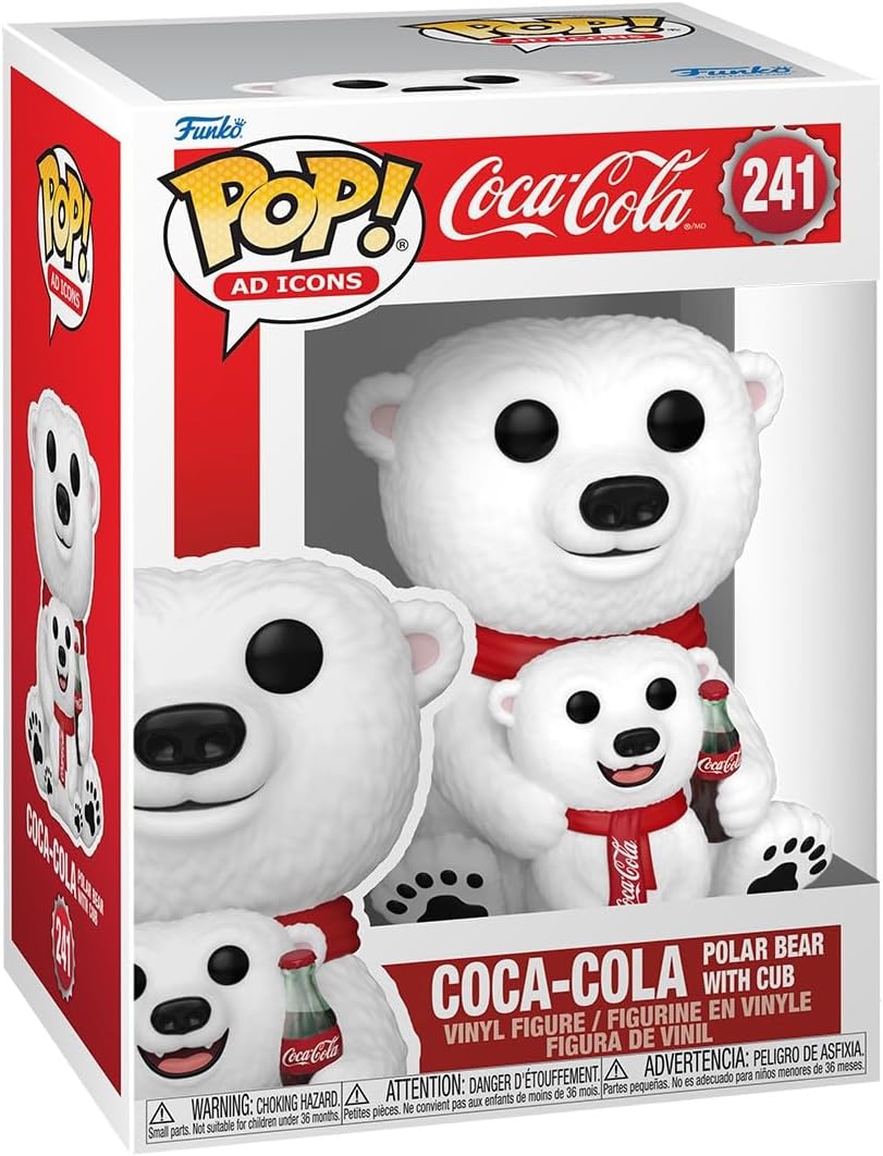 Pop Ad Icons Coca Cola 3.75 Inch Action Figure - Coca-Cola Polar Bear with Cub #241