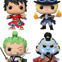 Pop Animation One Piece 3.75 Inch Action Figure 4-Pack - Luffy - Sabo - Zoro - Jinbe