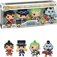 Pop Animation One Piece 3.75 Inch Action Figure 4-Pack - Luffy - Sabo - Zoro - Jinbe