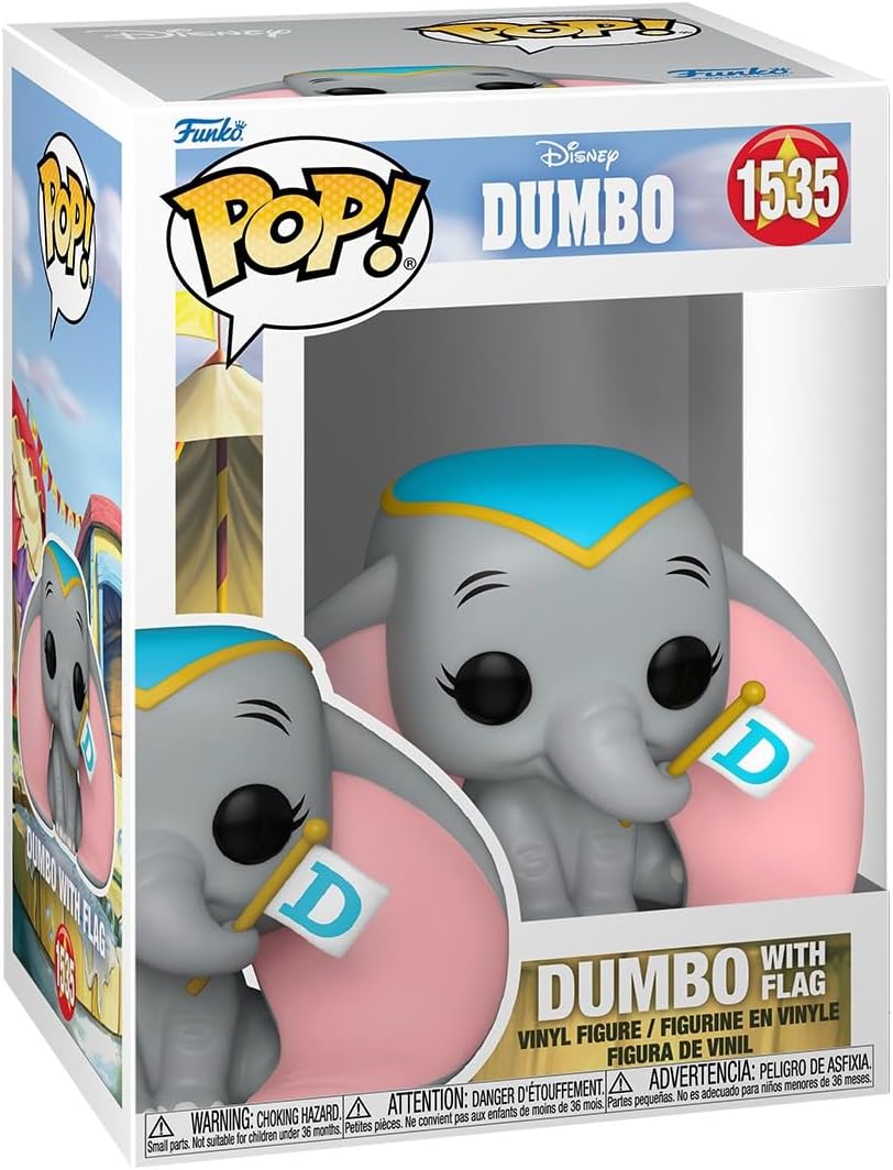 Pop Disney Dumbo 3.75 Inch Action Figure - Dumbo with Flag #1535